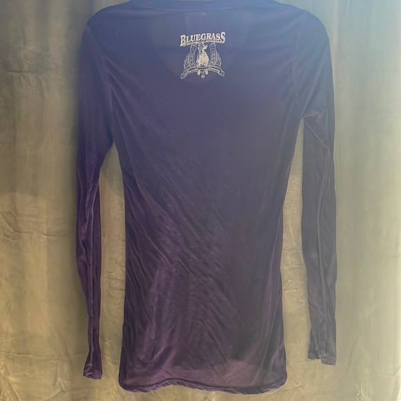 Lightweight sheer Purple long sleeve Harley Davidson shirt - Picture 2 of 8